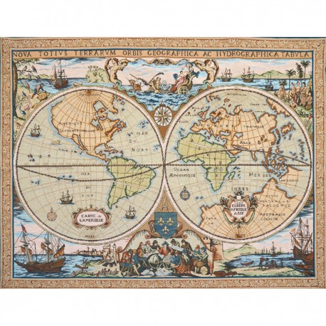 Map of the world, Tapisserie Art de Lys