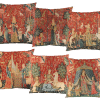 Lot 6 coussins Dame à la Licorne
