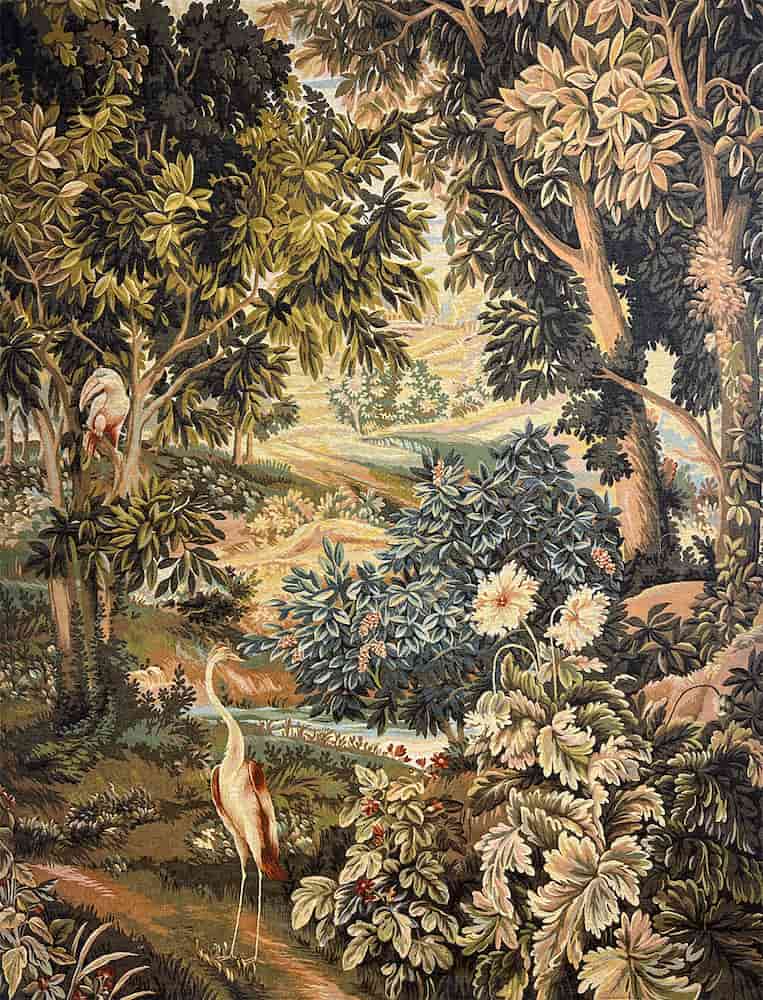 Tenture Murale Jardin Clair De Lune - 150x200 Cm - Motif Phases De Lune Et Fleurs Sur Fond Noir